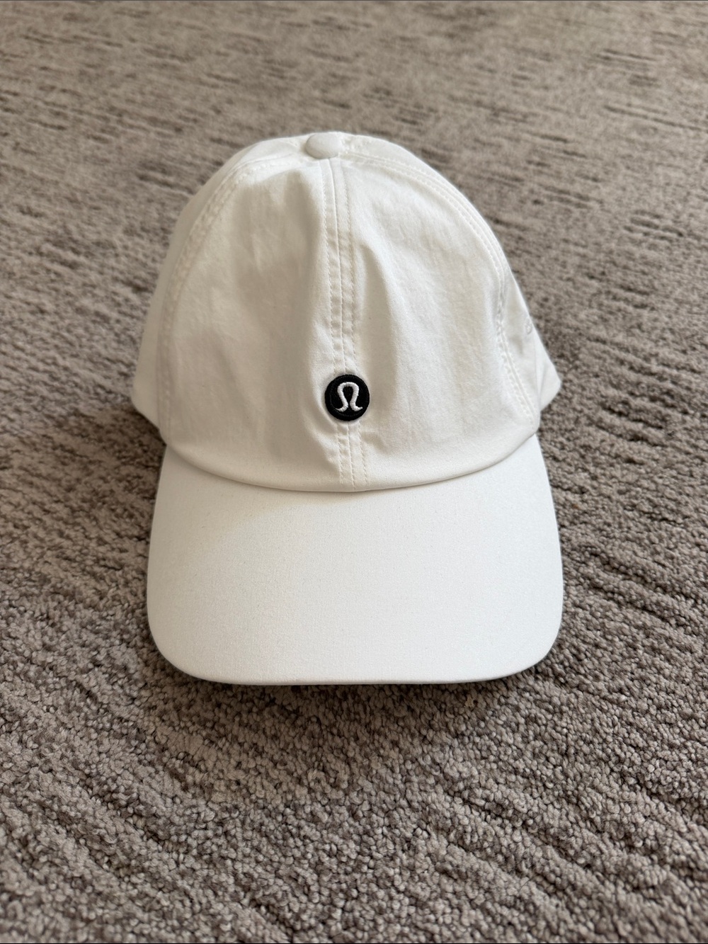 lululemon athletica women’s White Baseball Cap with Black Logo